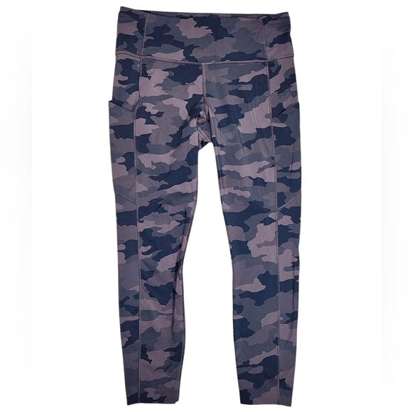 Lululemon Fast & Free Heritage 365 Brown Earth Camo Tight Womens Size 10 - Picture 2 of 13